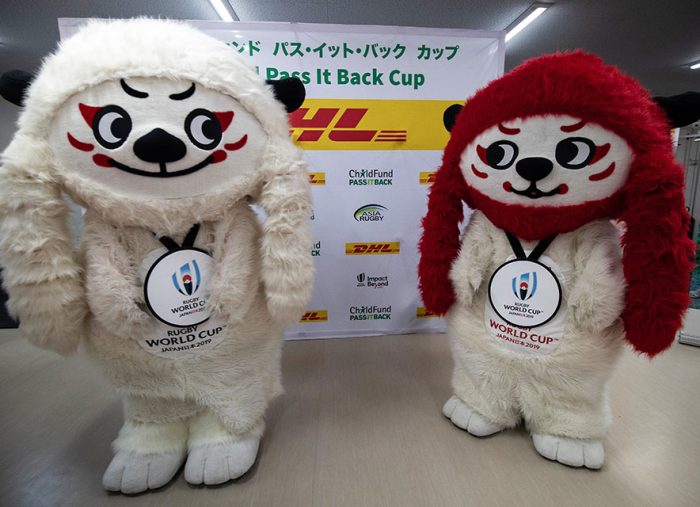 Rugby World Cup 2019 Mascots Ren-G call on rugby fans to ‘pass it back’ and help disadvantaged children in Asia